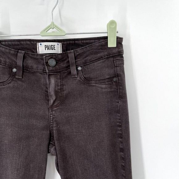 Paige Verdugo Ultra Skinny Denim Jeans Sz 26 Gray Pockets Stretch Flat Front - Picture 2 of 10
